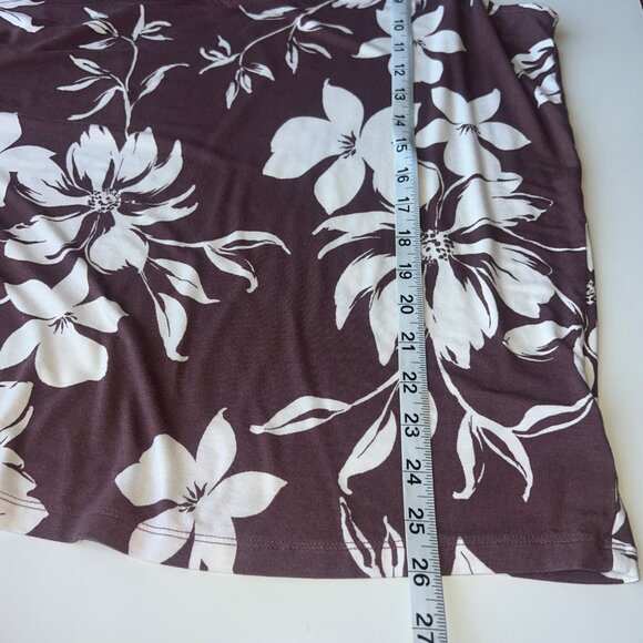 Torrid Super Soft Knit Sleeveless Floral V-Neck Top Rayon/Spandex Womens Size 0 - Picture 5 of 5